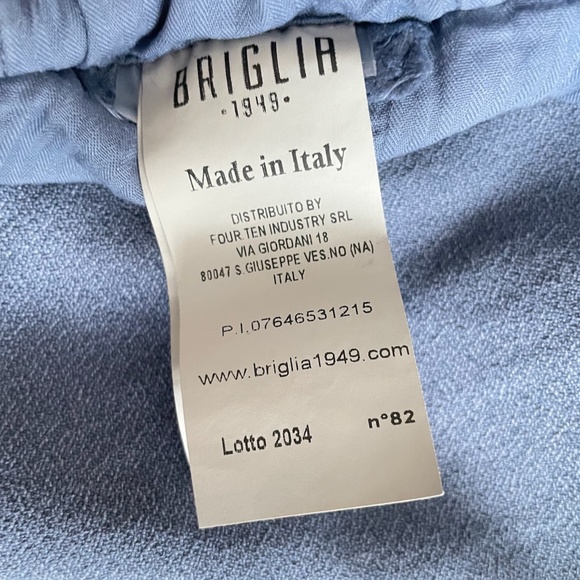 Briglia 1949 men's light blue pans Italy size EU 50 = US 34 - Picture 7 of 7